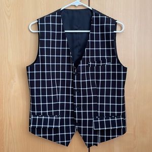 Black & White Check Vest